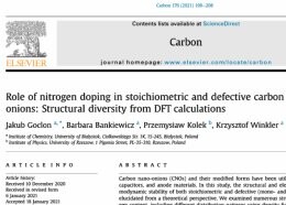 Publikacja w prestiżowym czasopiśmie Carbon
