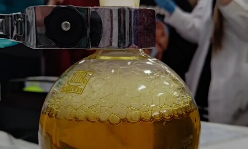 Pracownicy i doktoranci Wydziału Chemii UwB na XX Targach Edukacyjnych w II LO im. księżnej Anny z Sapieh&oacute;w w Białymstoku