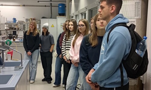 Wizyta uczniów z I LO w Kolnie na naszym Wydziale w ramach Spotkań u Chemików