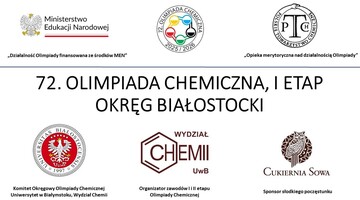 I etap 72. Olimpiady Chemicznej