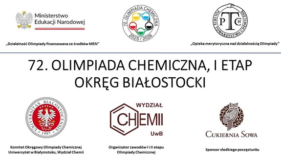 I etap 72. Olimpiady Chemicznej