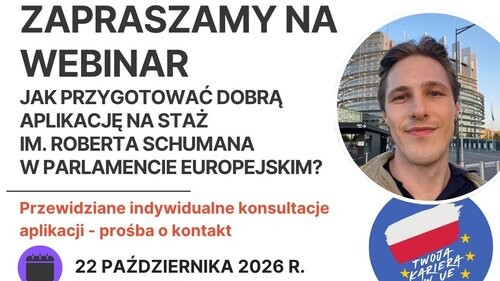 Webinar dotyczący procesu aplikacyjnego