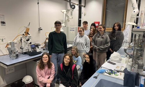 Wizyta uczniów z I LO w Kolnie na naszym Wydziale w ramach Spotkań u Chemików