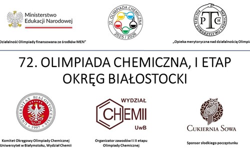 I etap 72. Olimpiady Chemicznej