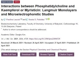 Publikacja w czasopiśmie International Journal of Molecular Sciences