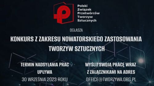 Konkurs na najlepszą pracę licencjacką, inżynierską i magisterską z zakresu nowatorskiego zastosowania tworzyw sztucznych